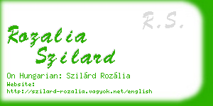 rozalia szilard business card